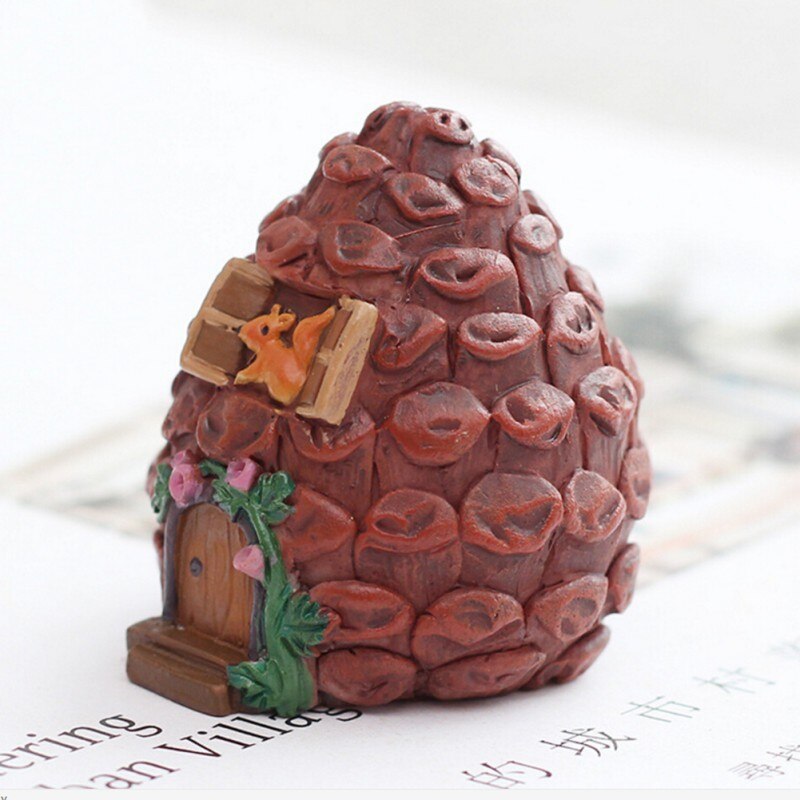 DIY Resin Fairy Garden Craft Decoration Miniature Micro Gnome Terrarium Mediterranean house mushroom Castle Kid Decor #1