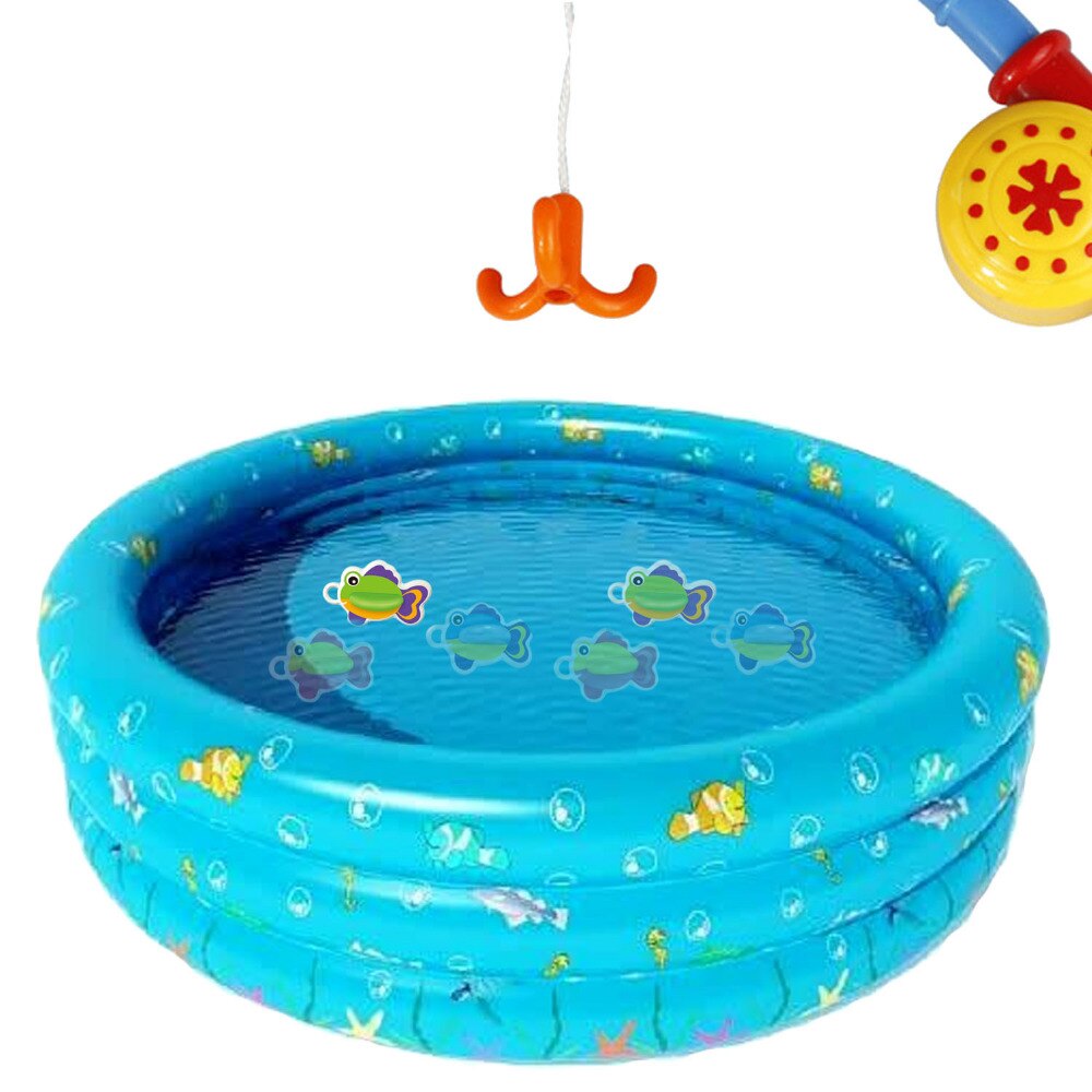 Bambini 4pz Del Fumetto di Plastica Canna Da Pesca Galleggiante di Pesce Modello di Gioco di Pesca del Giocattolo di Cattura del Pesce di Acqua del Bagno Giocattolo Educativo