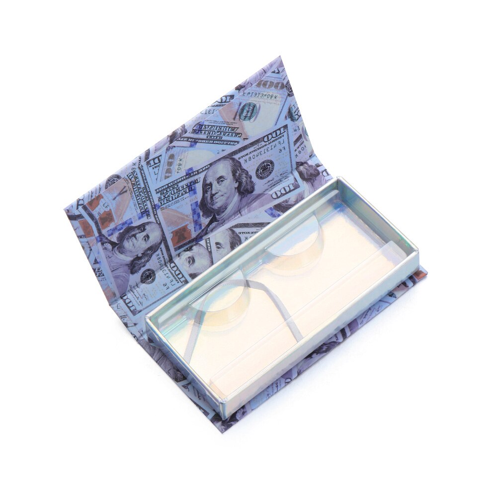 USD Eyelash Packaging Box Case with Transparent Tray Lashes Boxes Empty Eyelashes Package Box For 15-30mm Lashes Rectangle Box: 12