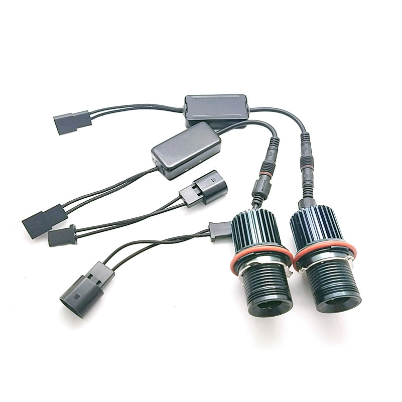 Anillo de luz LED Canbus para coche, marcador de ojos angulares blancos para BMW E39, E53, X5, E60, E61, E63, E64, E65, E66, E83, X3, 2 piezas