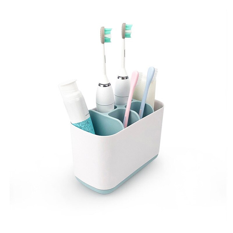 5 En 1 cepillo de dientes pasta de dientes funda, soporte brocha de maquillaje de afeitar soporte de cepillo de dientes eléctrico caja de almacenamiento para baño organizador soporte