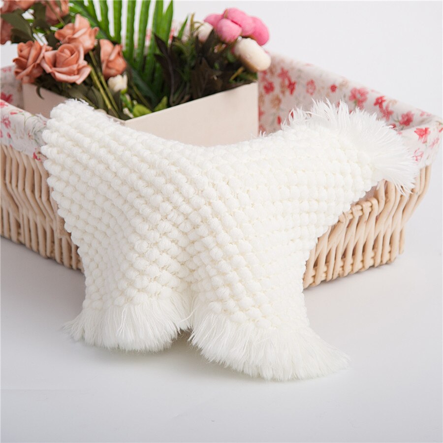 Newborn Photography Props Knitted Blanket Baby Girls Baby Boys Child Photo Bedding Blanket Pineapple Blanket KF409: white