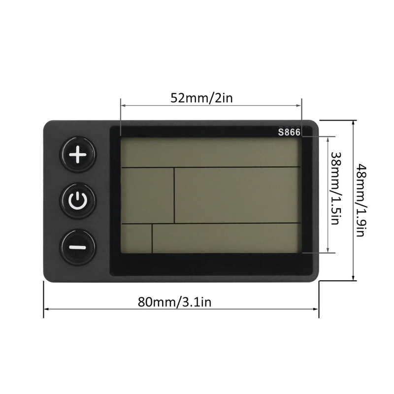 Écran LCD étanche pour vélo et trottinette électrique, 24/36/48V