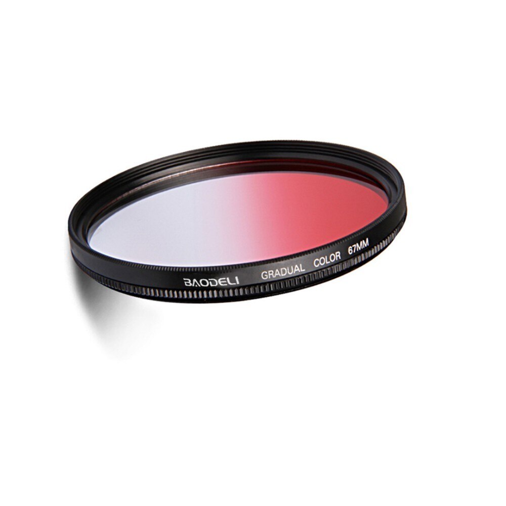 BAODELI Grijs Oranje Blauw Rood Nd Gradiënt Filter Concept 49 52 55 58 62 67 72 77 82 Mm Voor canon 77d Nikon Sony A6000 Accessoires