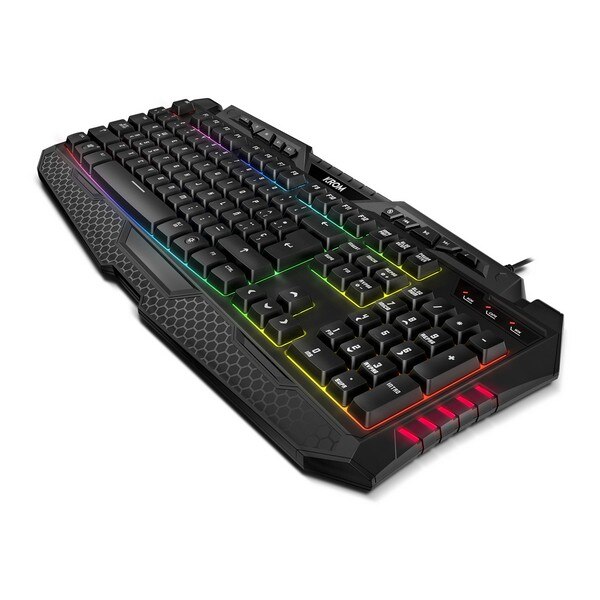 Teclado para jogos krom kyra rgb usb preto