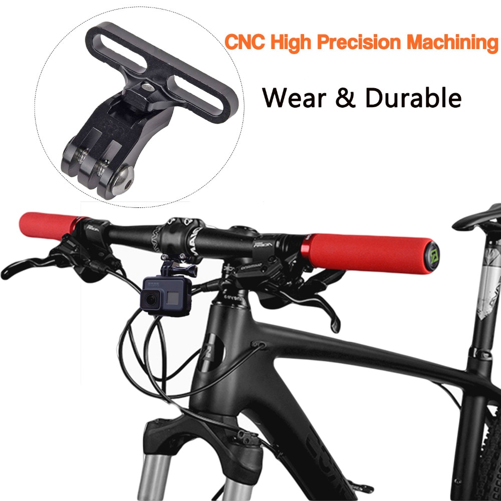 JINSERTA Flashlight Holder Mount for Gopro 7 6 5 Camera Stem Handlebar Extension Bicycle Adapter For MTB Road Bike Accessories