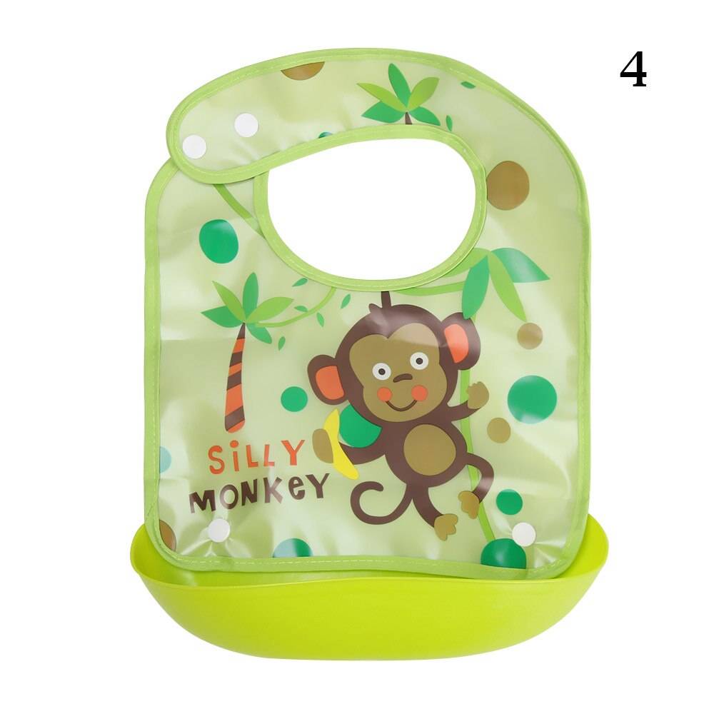 Cute Cartoons Bibs for Baby Children Waterproof EVA Removable Washable Bib Feeding Apron Saliva Bib Towel Accessories: 04