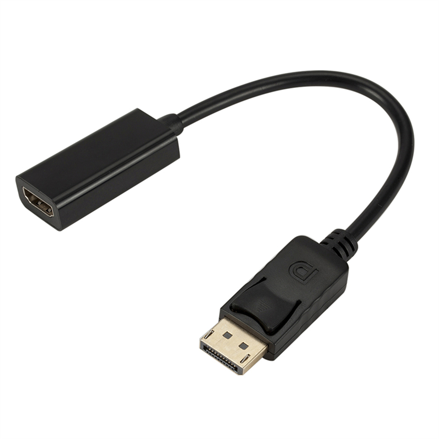 Adapter zgodny z 4K DisplayPort na HDMI męski DP na żeński konwerter kabla kompatybilnego z HDMI Video Audio do projektora HD TV PC: WHITE