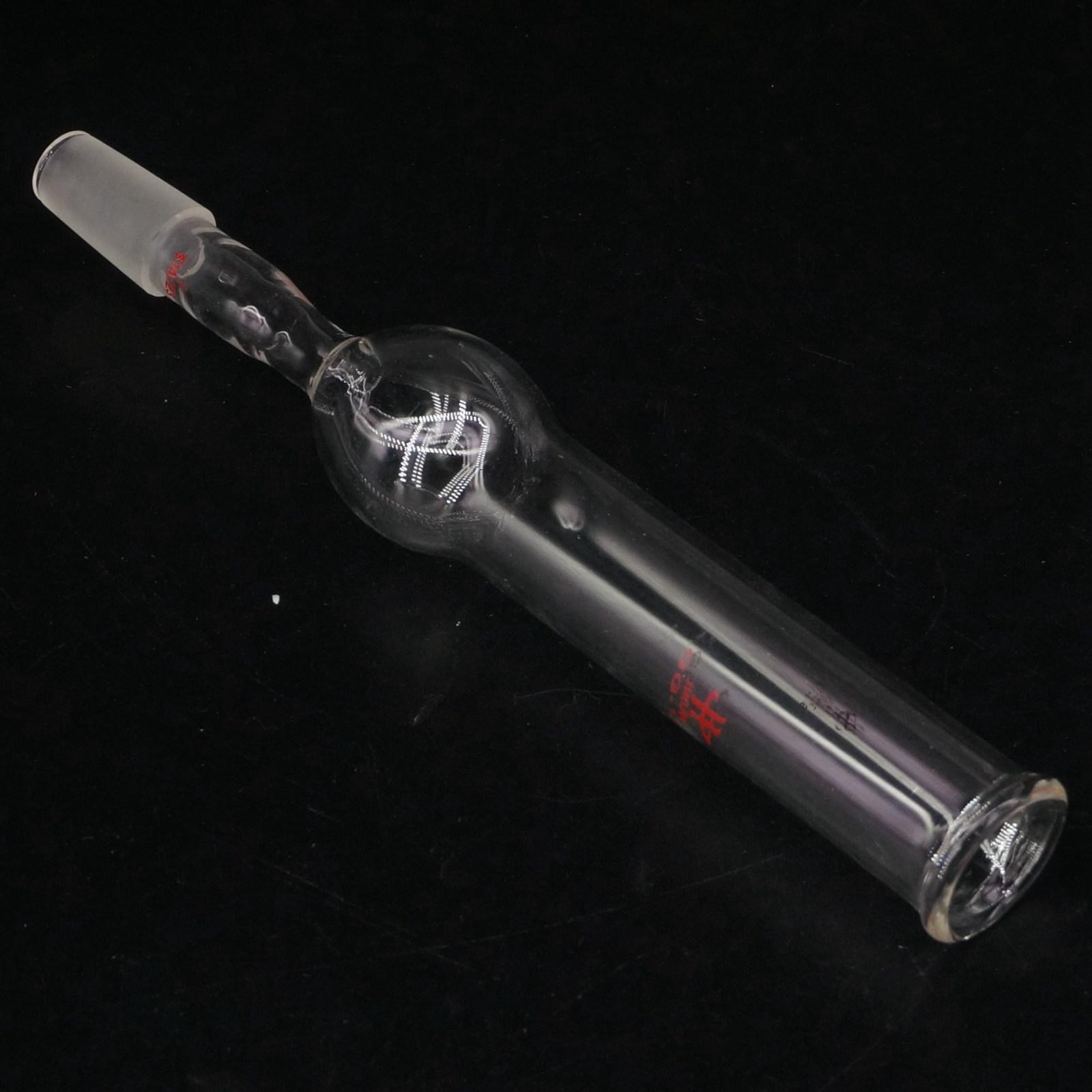 Tubo de secado de vidrio con junta de suelo, tubo recto con bombilla de laboratorio, 14/23