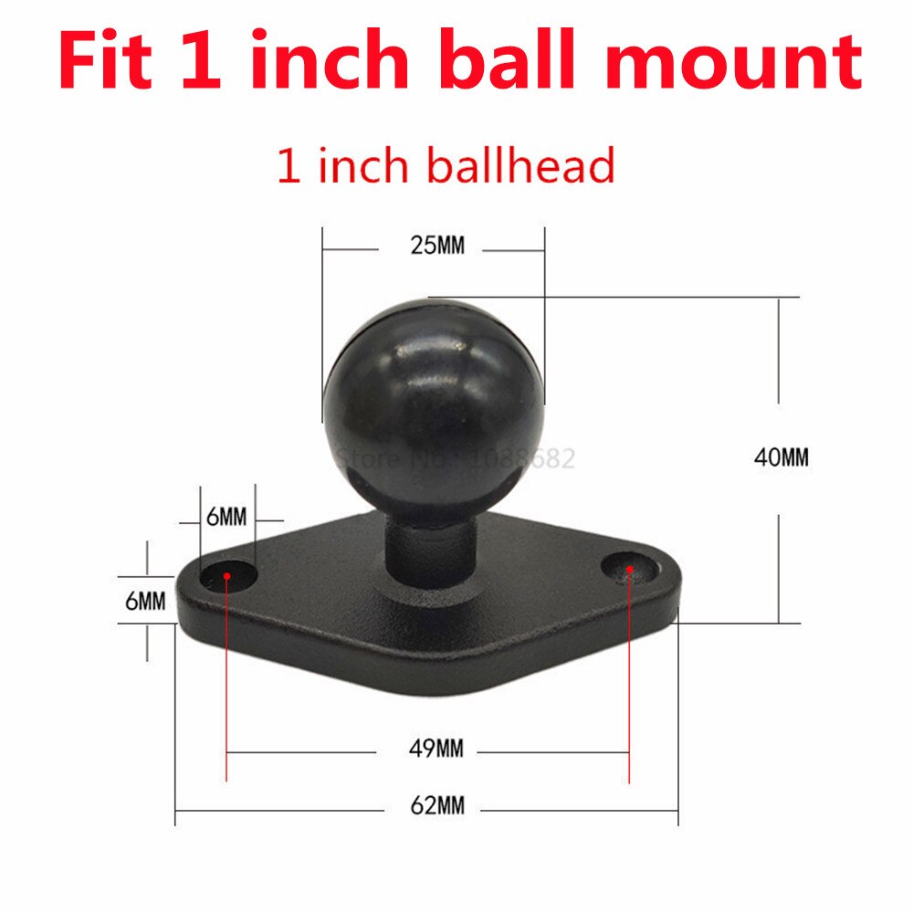 Jadkinsta 1 Inch Ballhead Adapter Holder Motorcycle Handlebar Brake Clutch Control Base Combo U Bolt Mount for Gopro Camera: Diamond base