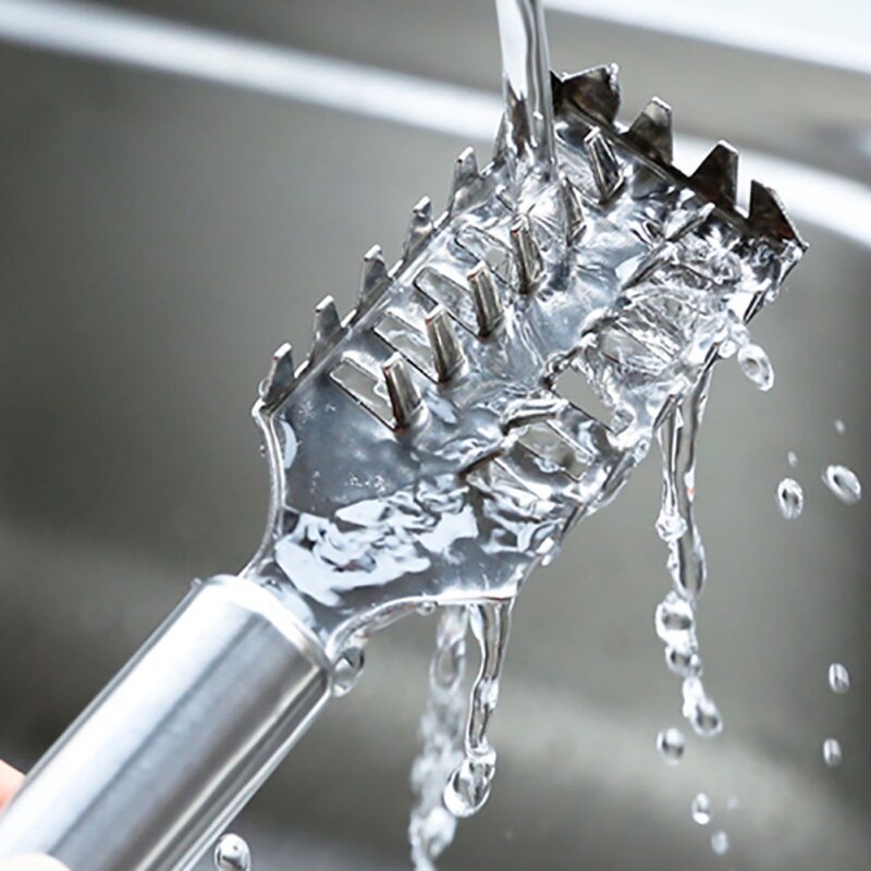 Stainless Steel Silver Scales Scraper Fish Planer Kitchen Gadget Fish Scale Scraper Kitchen Utensils For Flake Off Instantly