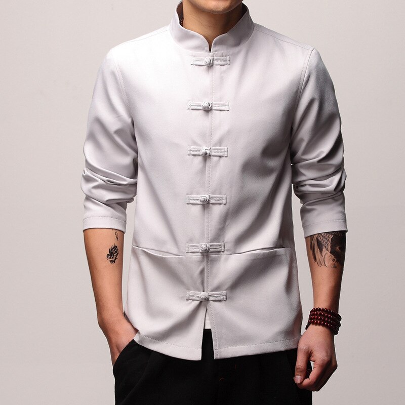 Mens Traditionelle Chinesische Kleidung Männer Kung Fu Tai Chi Meister Kostüm Männlichen Spitzen Jacken CN-003 Frühling Herbst Feste Seetang Anzug