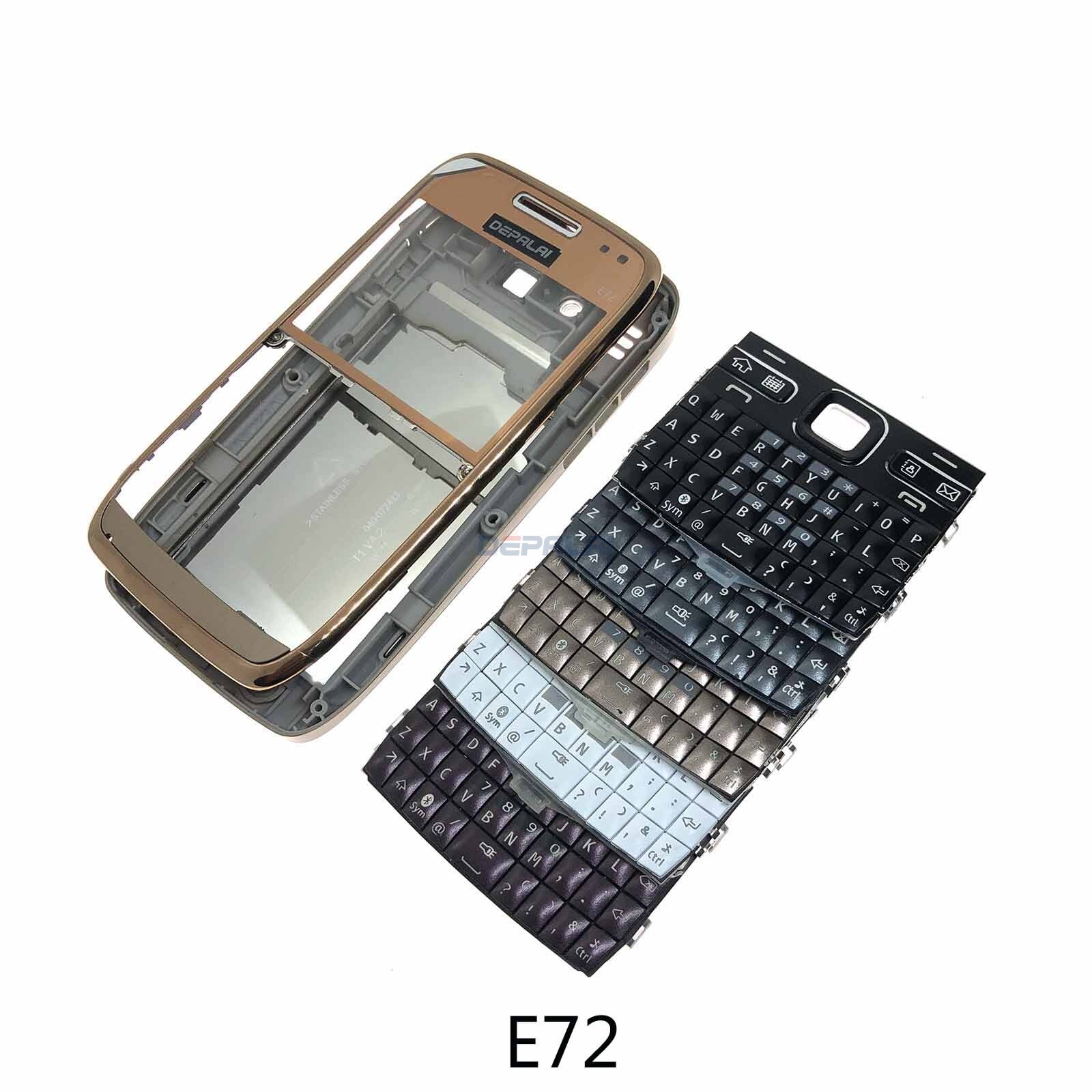Voor Nokia E63 E71 E72 Behuizing Voorkant Faceplate Frame Cover Case + Back Cover Batterij Deur Cover + Toetsenbord