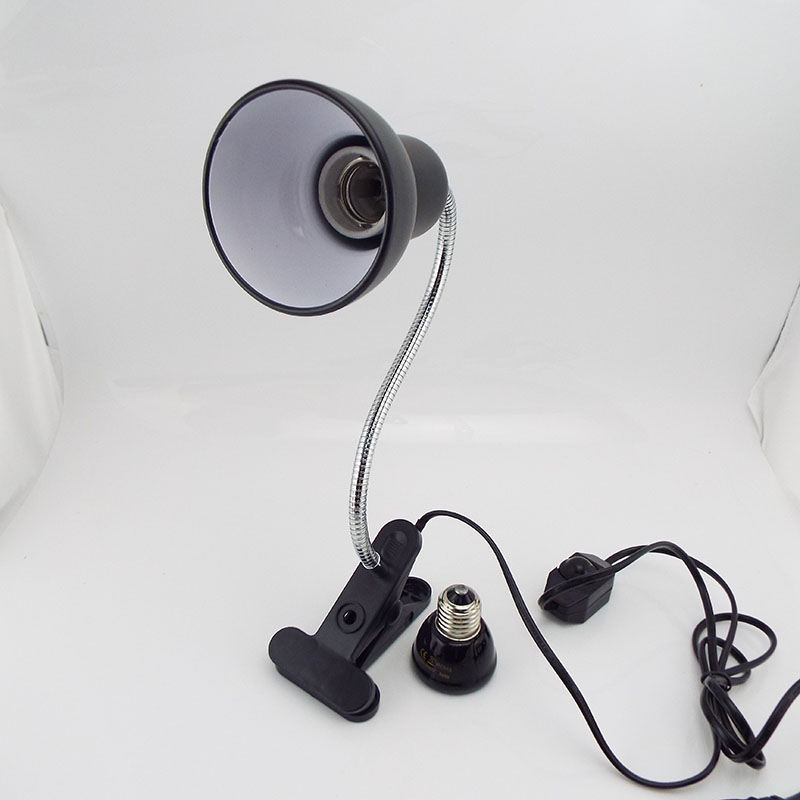2pcs 220V Pet Reptile Heat Lamp turtle warm light Kit Clip holder E27 Holder Heating Lamp Tortoises Basking lighting C1