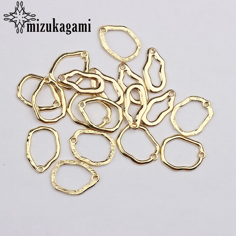 Mini géométrique rond cercle Rectangle connecteur breloques 10 pièces/lot pour bricolage boucles d'oreilles fabrication de bijoux