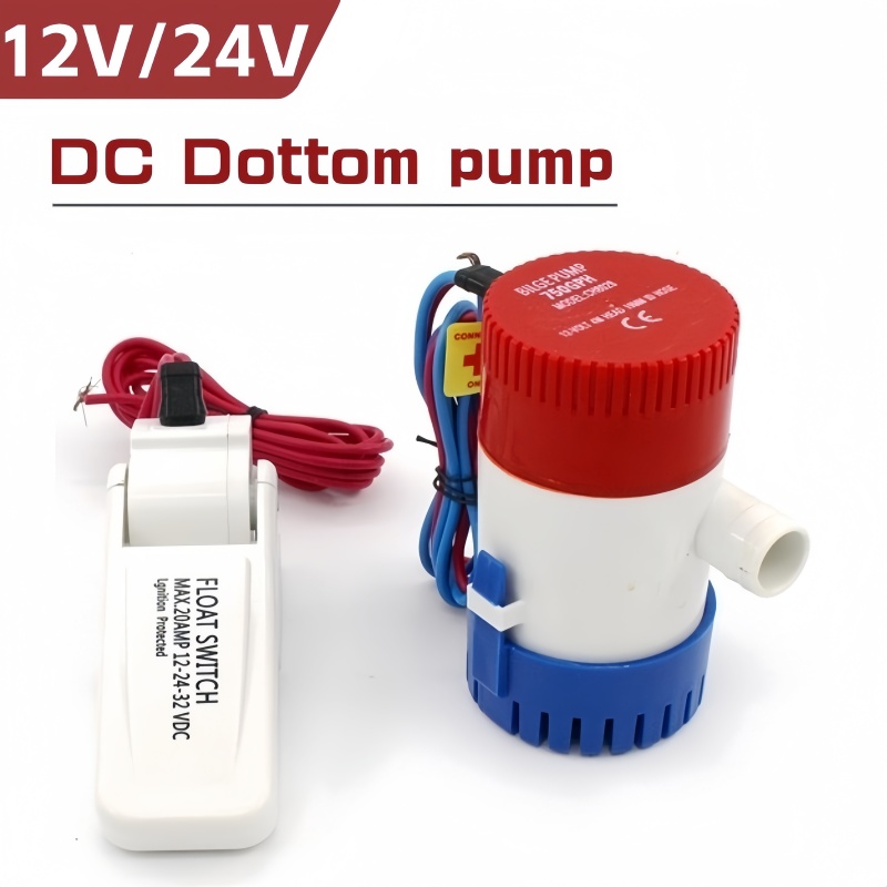 Lensepumpe dreneringssett 12v 24v 750 gph 1100 gph vannpumpe brukt i båt sjøfly bobiler husbåt vann nedsenkbar vannpumpe