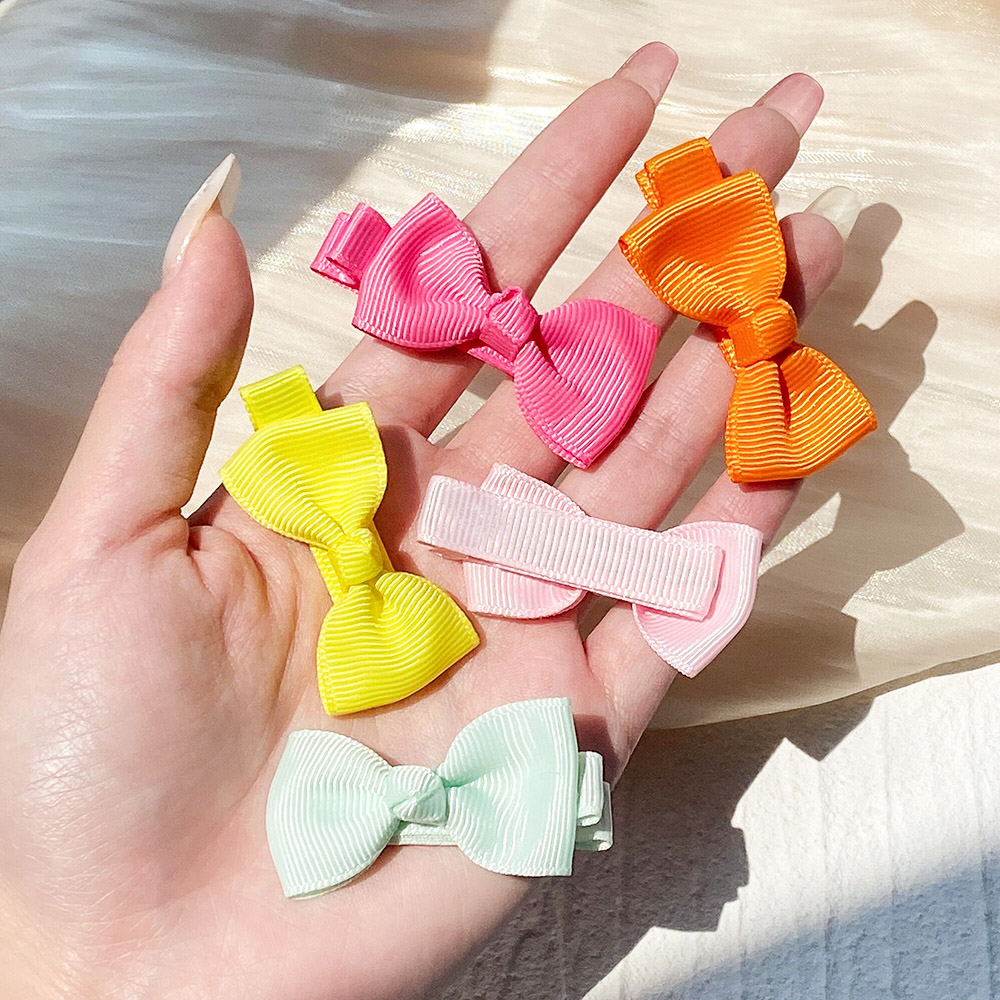 10 unids/set 2 ''lazos coloridos degradados pinzas para el cabello para niñas cinta hecha a mano horquillas con lazo pasadores accesorios para el cabello para niños