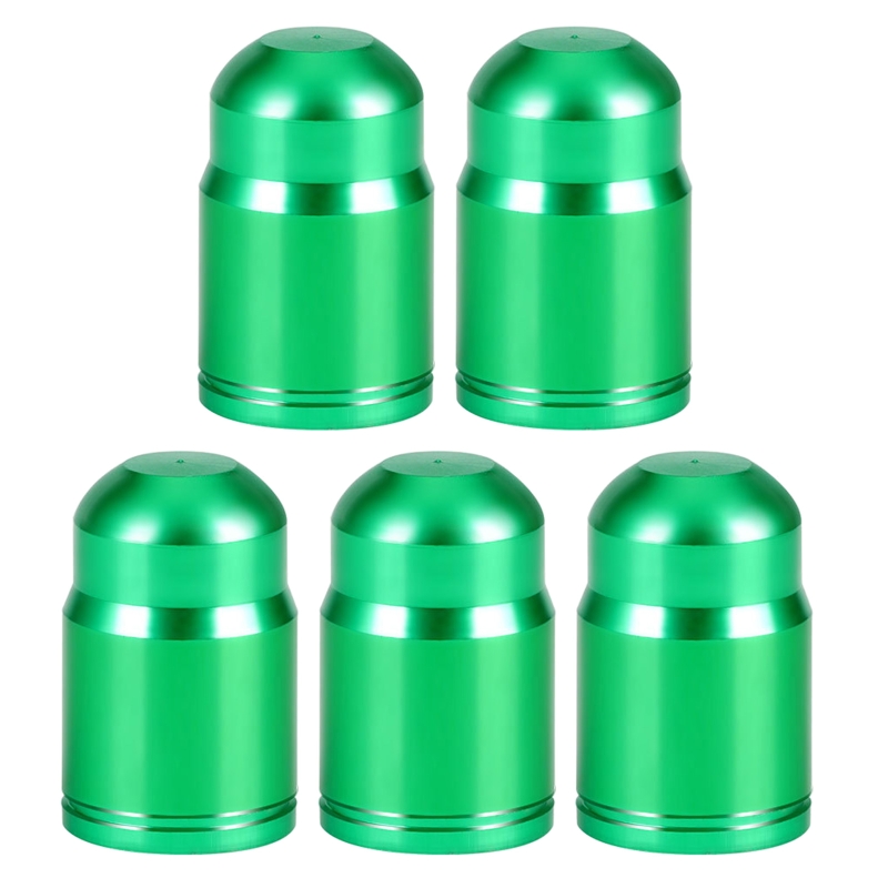 Valve Caps, Bicycle Dust Caps-Schrader Presta Bikes Cover for Mountain / Road Bike, Bicycle Accessories,5 Pieces: Green P