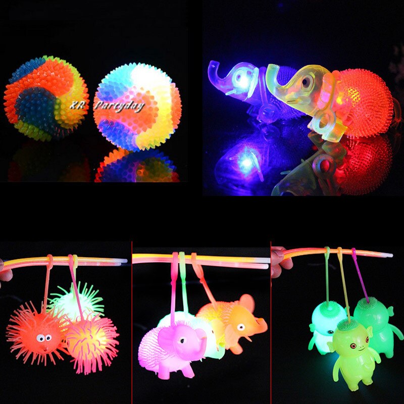 Boule de hérisson avec lumière clignotante lancer presser Massage hérissé jouet drôle enfants enfants jouet éclairer jouets faveurs de fête