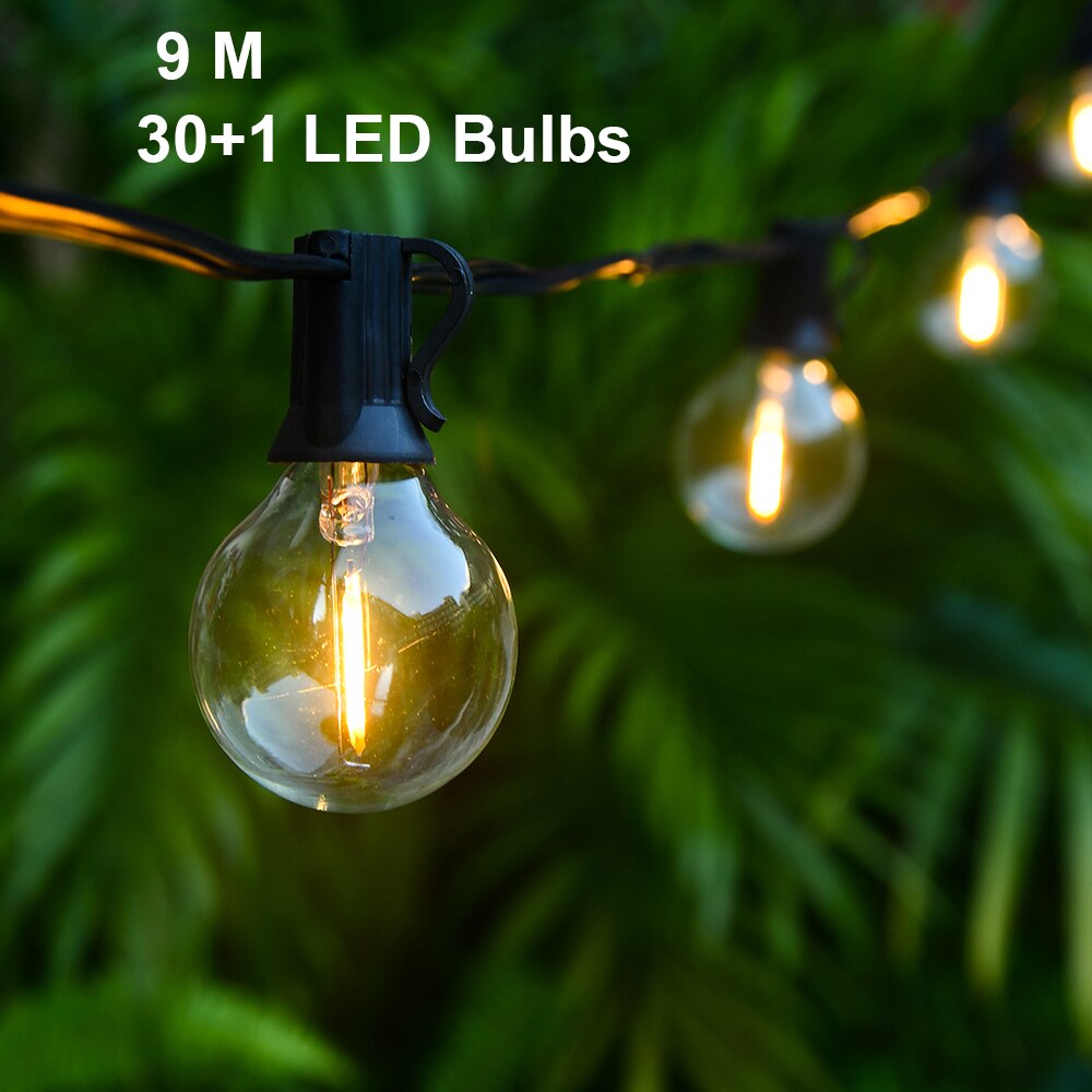 G40 Led String Lights 24.6FT 25FT 50FT Fairy String Licht G40 Led Globe String Licht Warm Wit Decoratieve Verlichting Voor outdoor Ba