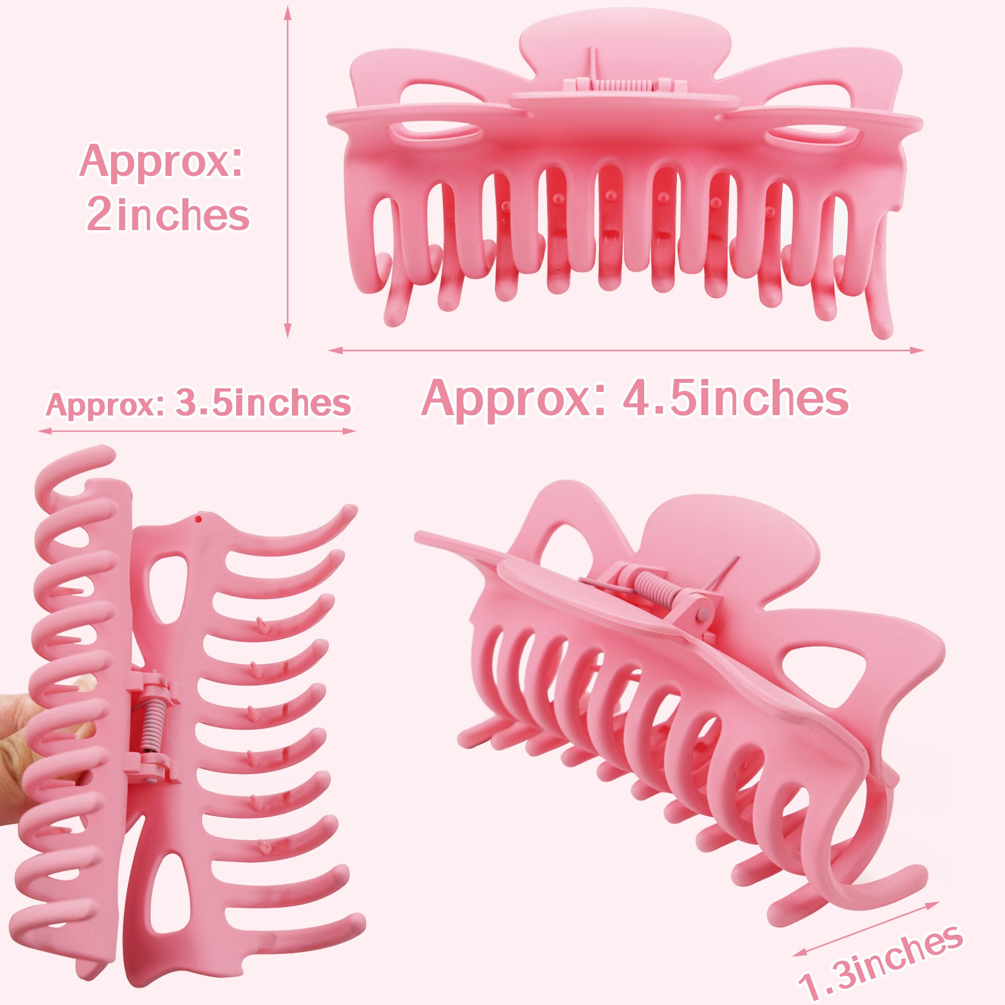 Pinzas para el pelo supergrandes para mujer y niña, pasadores de 12CM de largo, pasador, pinzas para el pelo, accesorios para el cabello, 4 piezas