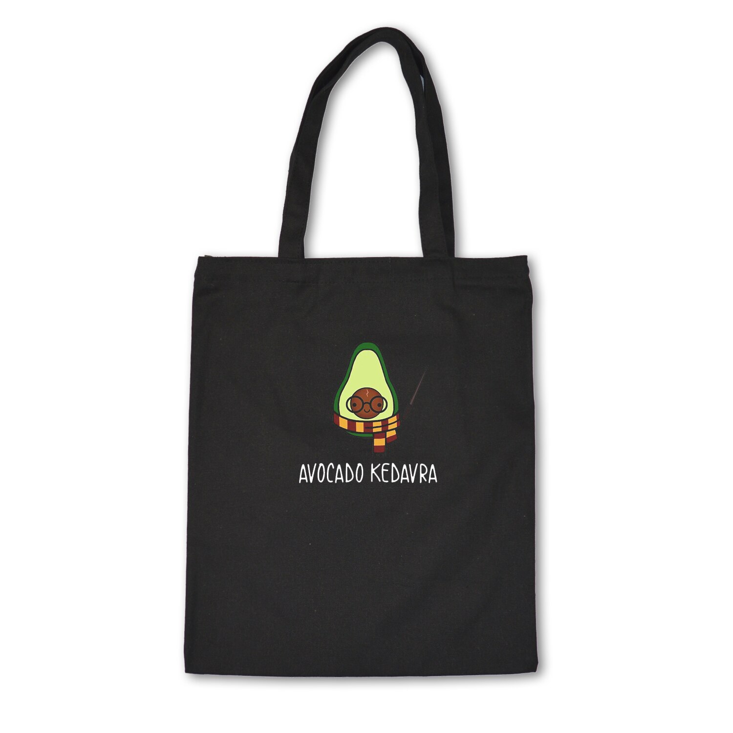 Nette Avocado Drucken Mehrweg Einkaufstasche Frauen Leinwand Tote Taschen Druck Eco Tasche Cartoon Bolsa De Compras Shopper Schulter Taschen: E75BLACK