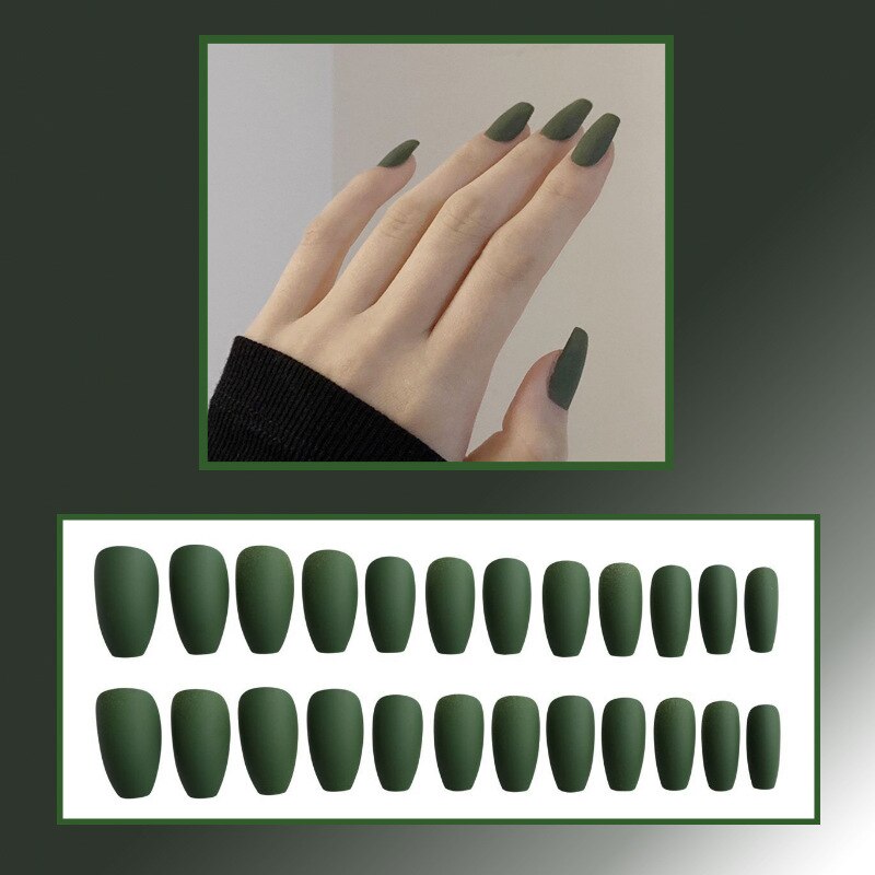Tragen Nagel Europäischen und Amerikanischen Nagel Nagel Kurz matt und Langen Nagel Nagel Patch Einfarbig Trapez Nagel Produkt: JP797