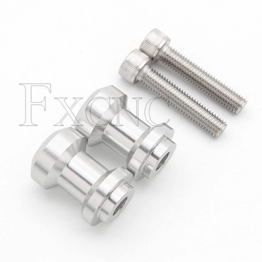 8Mm Voor Ktm Duke 690 1190 RC8 Super Duke 990R Cnc Motorfiets Achterbrug Swingarm Spoelen Stand Schroef Voor daytona 675 Street Triple: Silver