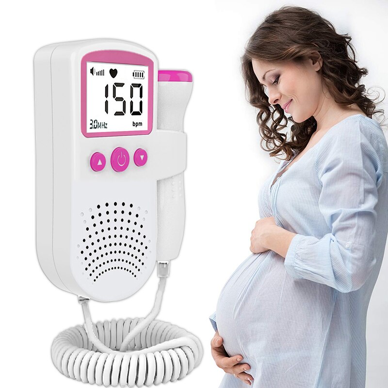 Foetus Doppler Detector Huishoudelijke Sonar Doppler Voor Zwangere 3.0Mhz Geen Straling Draagbare Monitor Foetale Doppler Echografie