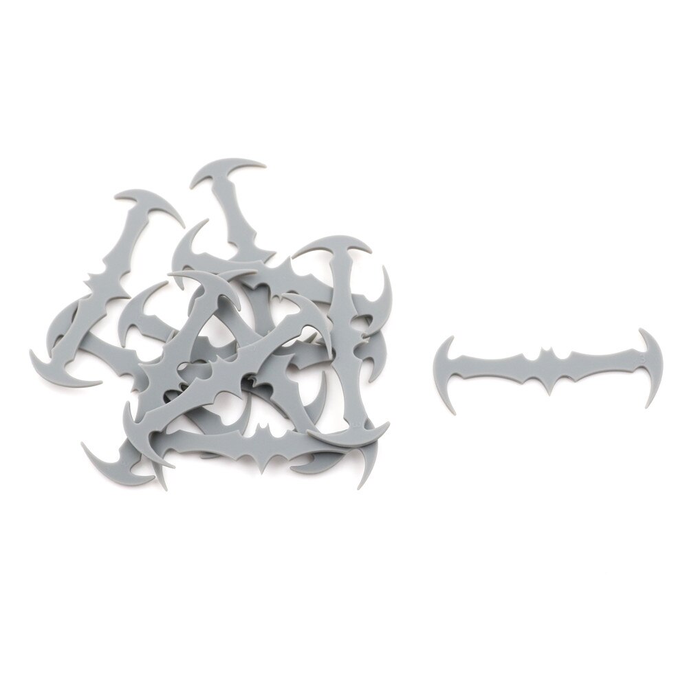 12PC Silicone Shoes Lace Elastic Plastic White Black Grey Silicone Adult Children Bat Shape Elastic Shoelaces