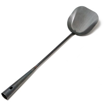 36Cm Houten Handvat Pure Ijzer Geen Coating Non-stick Wok Hand Smeden Ijzeren Pan Chinese Stijl Ijzeren Pot gas Fornuis: shovel B