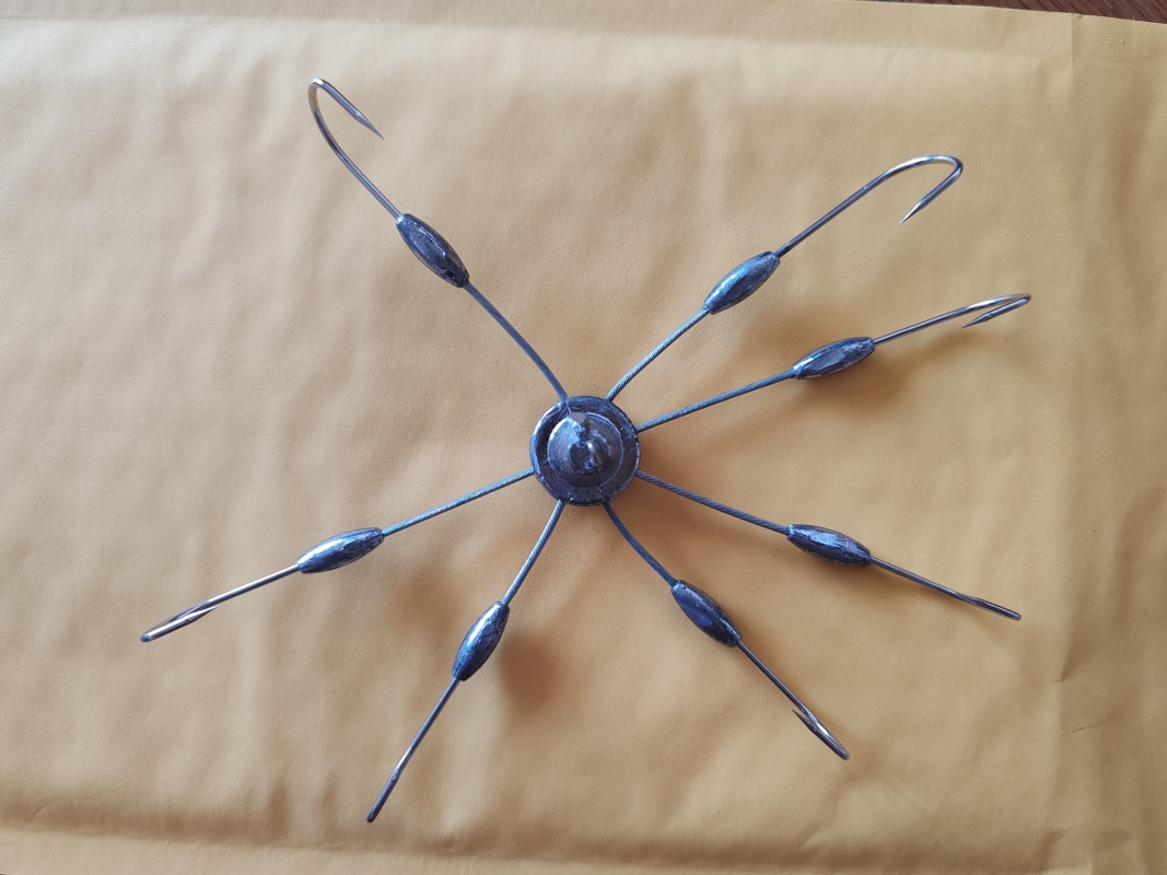 Fishing Crab Hook 6/8/10 Hooks Crabs Trap Fishhook with Lead Explosion Fishing Hooks