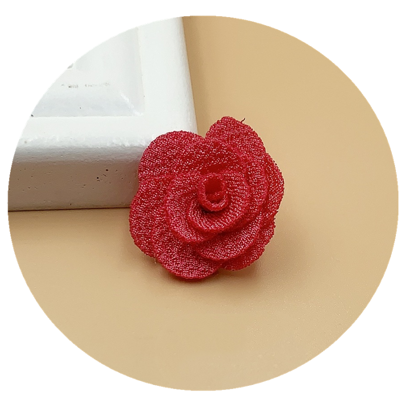 Flor pequeña hecha a mano de 2,5 CM, rosa pequeña tridimensional, pétalo Multicolor, flor pequeña, accesorios para el cabello DIY, 24-48 Uds.