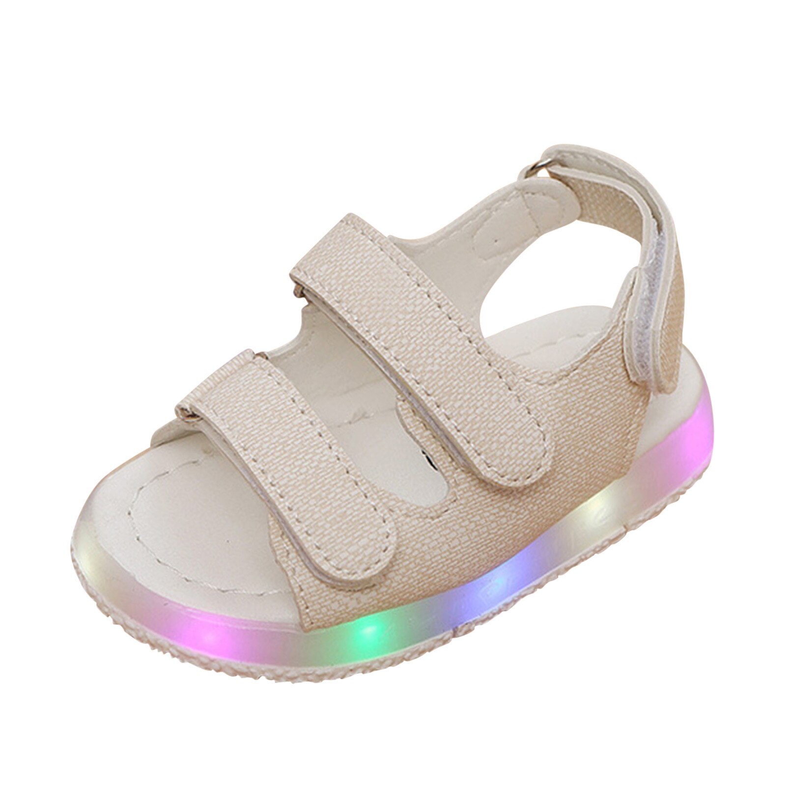 Children Led Light Luminous Sandals Casual Shoes Non-slip Soft Sole Baby Boys And Girls Beach Sneakers Sandals: White / 25