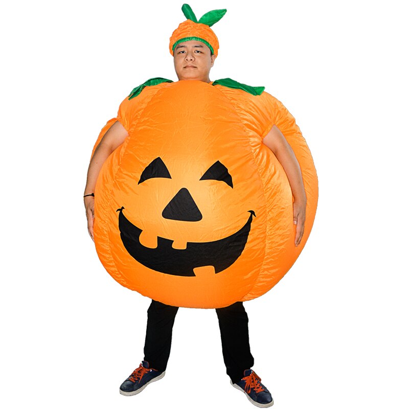 Lustige Party erwachsene größe aufblasbare anzug halloween kürbis kostüm