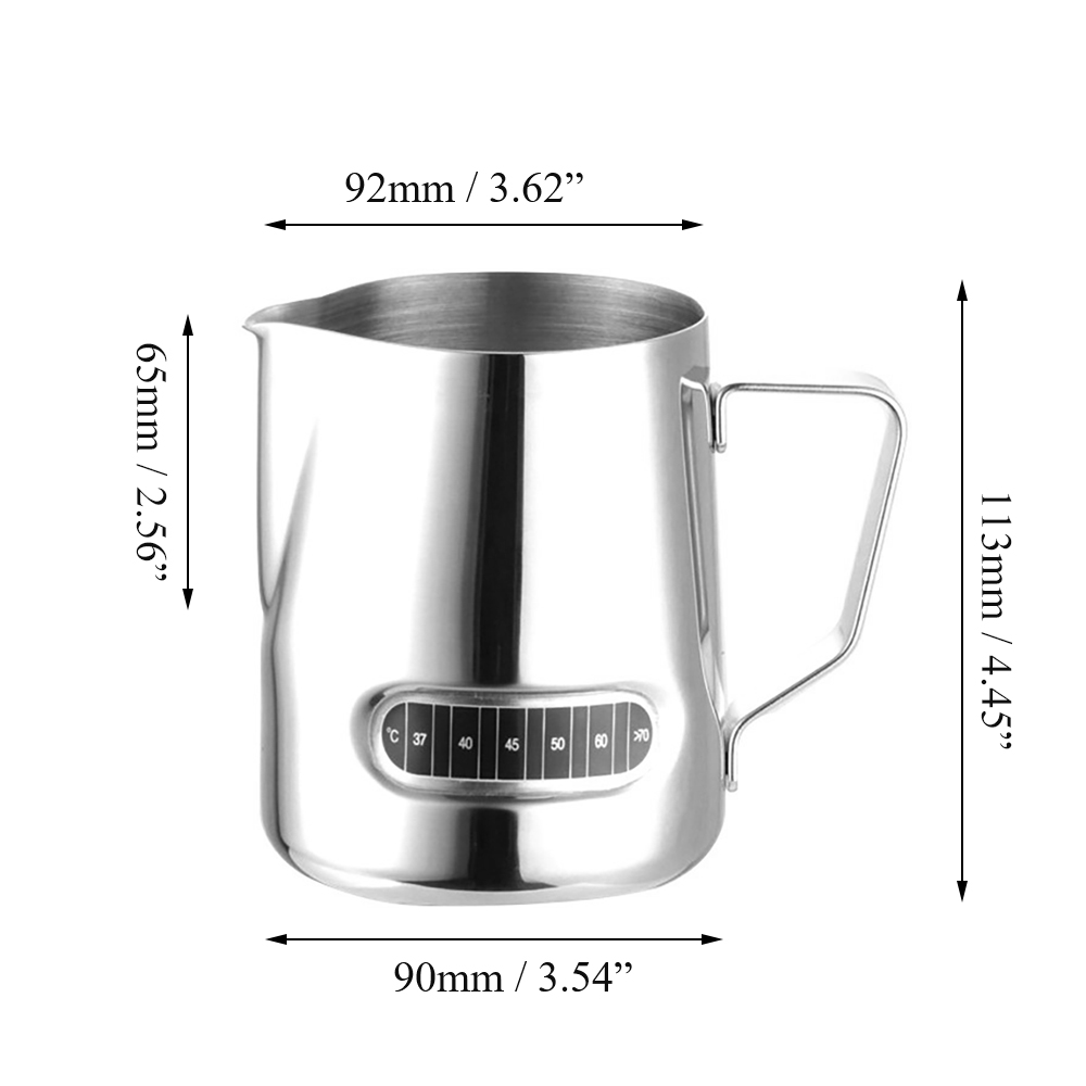 600ml Edelstahl Aufschäumen Kaffee Krug ziehen Blume Tasse Espresso Tassen Latte Kunst Milch Aufschäumen Krug Mit Thermometer Aufkleber: Ursprünglich Titel