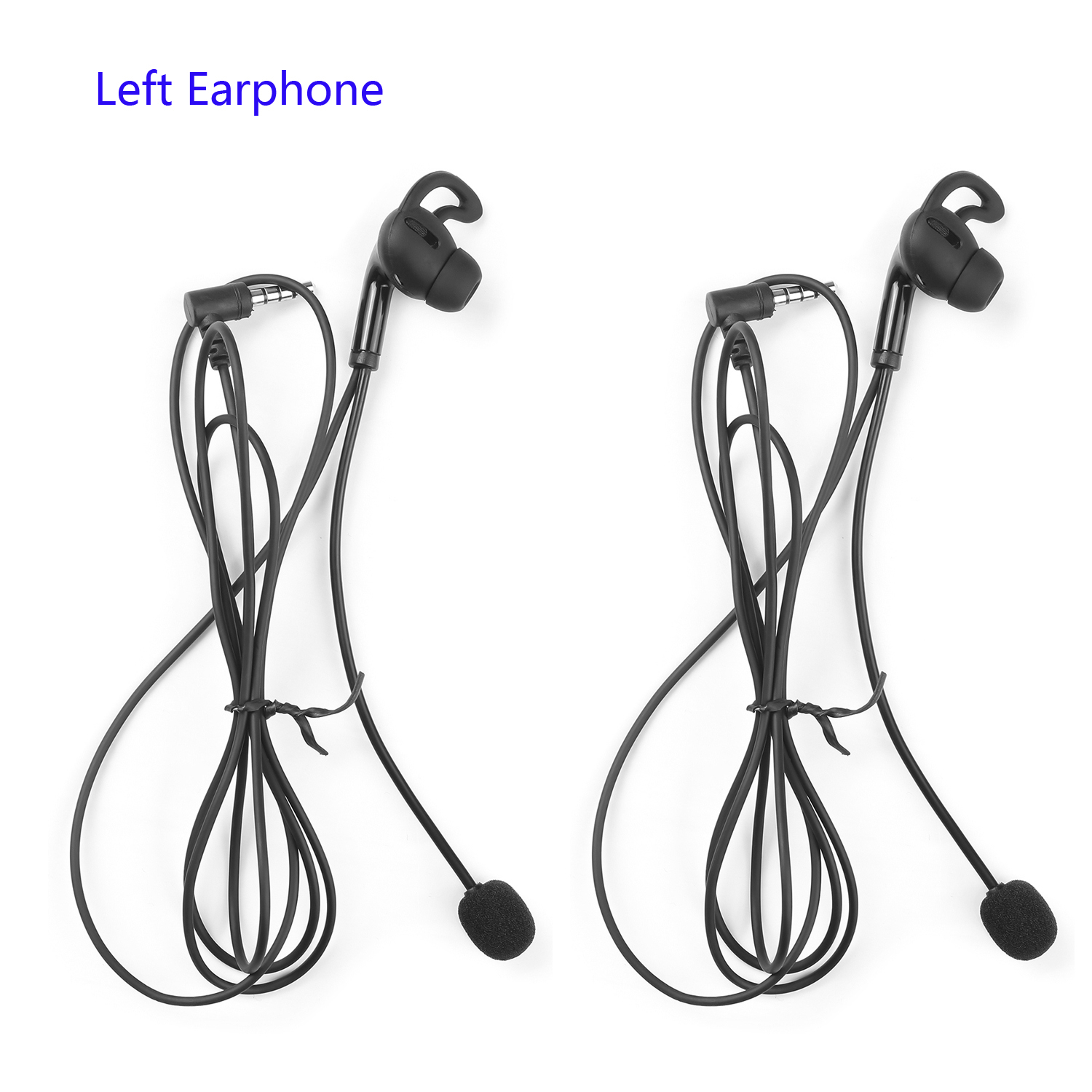 2 Stuks Ejeas Scheidsrechter In-Ear Oortelefoon 3.5Mm Audio Ronde Plug Interface Voor Fbim V4c Plus V6c Pro Rechter Oor Intercom Headset: Blauw