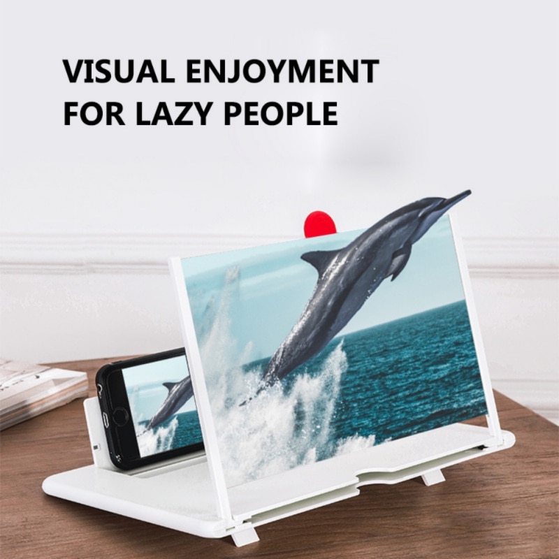 12 inch Mobile Phone 3D Screen Video Magnifier Curved Enlarged Smartphone Movie Amplifying Projector Stand Bracket