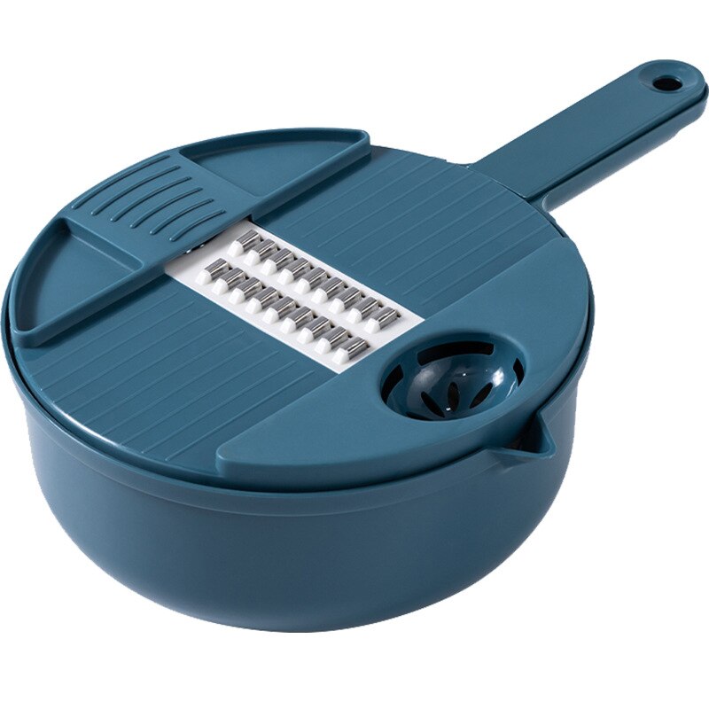 12 In 1 Multifunctional Round Vegetable Cutter Slicer Chopper Dicer Shredder Veggie Spiralizer Kitchen Manual Food Processor