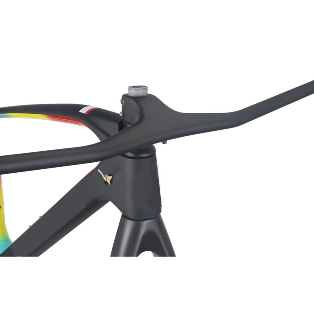Toseek Volle Kohlenstoff Faser Fahrrad Lenker-Förmigen Mtb Lenker Mit-17 Grad Stengel 3K matt Fahrrad griff Bar