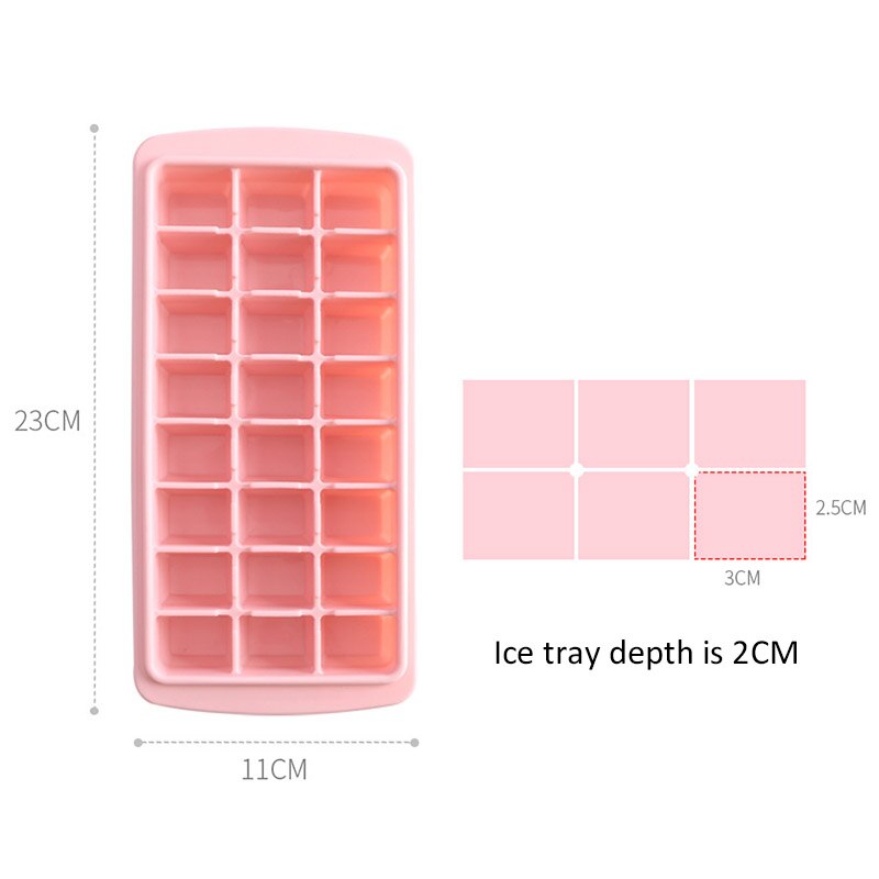 24pcs/box Self Made Ice Cube Kitchen Refrigerator DIY Ice Cube Tray Maker Mold For Whisky Quick Freezer