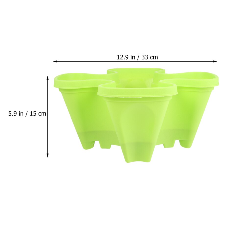 1 Set of 6pcs Flowepot Multilayer Stacking Cultivation Pot Vegetable Melon Fruit Strawberry Planting Pot - 1pc Tray and 5pcs Pot