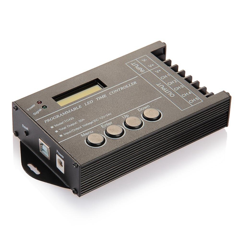 20A programowalny Timer kontroler Dc12-24V do taśmy LED RGB/monochromatyczne paski