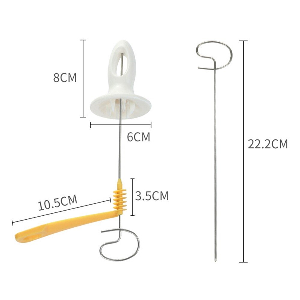 Twisted Potato slicer, Cortador de Papas en Espiral Tornado Curly Fry Cutter with Stainless Steel skewers, Manual Spiral French Fries Cucumbers Carrots DIY BBQ Slicer with Reusable Stick