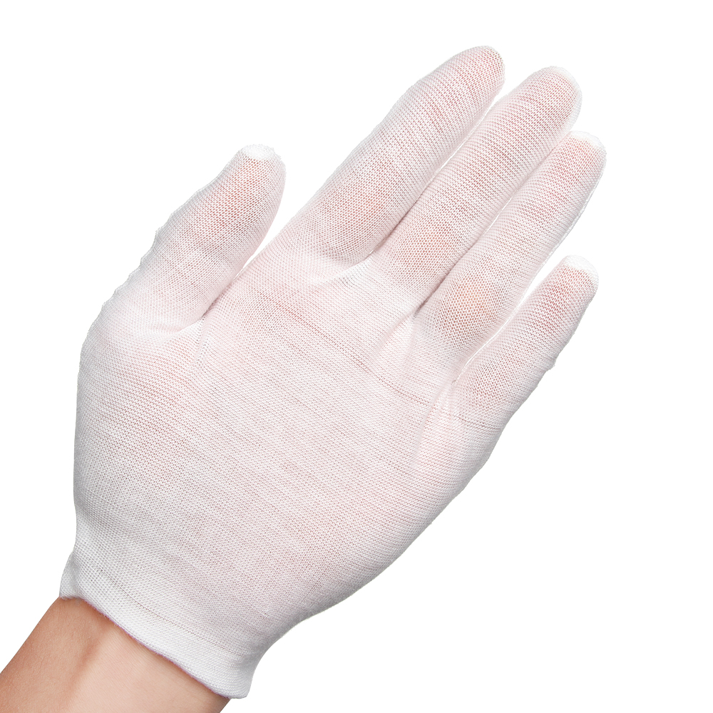 1 paar Weiß Baumwolle Arbeits Schutz Handschuhe Dünn Mittel Dick Handschuhe Schmuck Wertschätzung Garten Reinigung Liefert: Weiß dünn