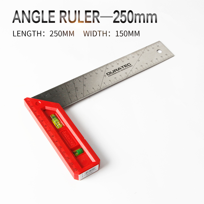 90 Grad drehbares Dreieck und rechtwinkliges Ecklineal 200 mm 300 mm 400 mm Kunststoffgriff für Holzbearbeitungs-Messwerkzeuge: Lila