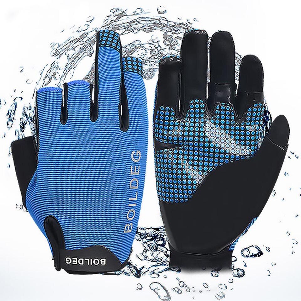 1 paio di guanti da canottaggio antiscivolo a 3 dita guanti da canottaggio per esterni riflettenti guanti da pesca resistenti all&#39;usura per barche a vela