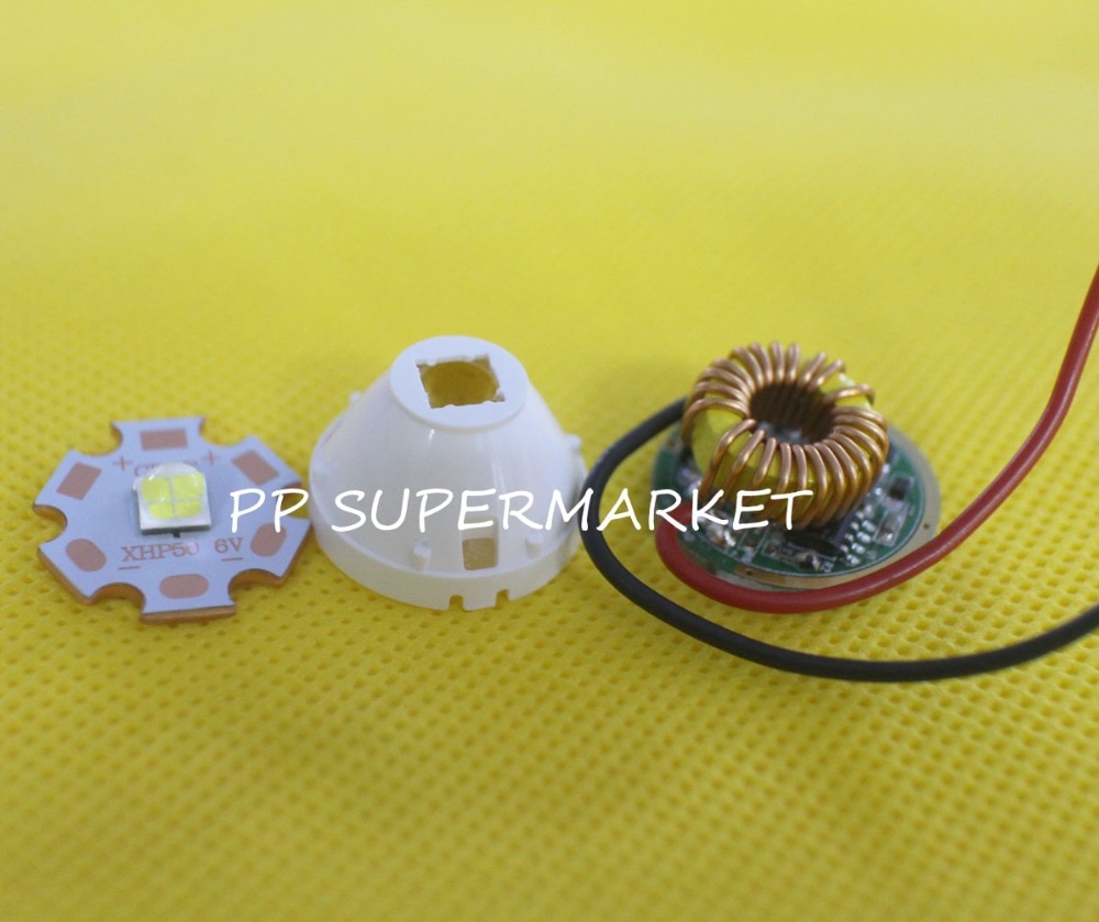 Cree xhp 50 6500k 5000k 3000k led met 20mm koperen pcb 6v+ lens + driver