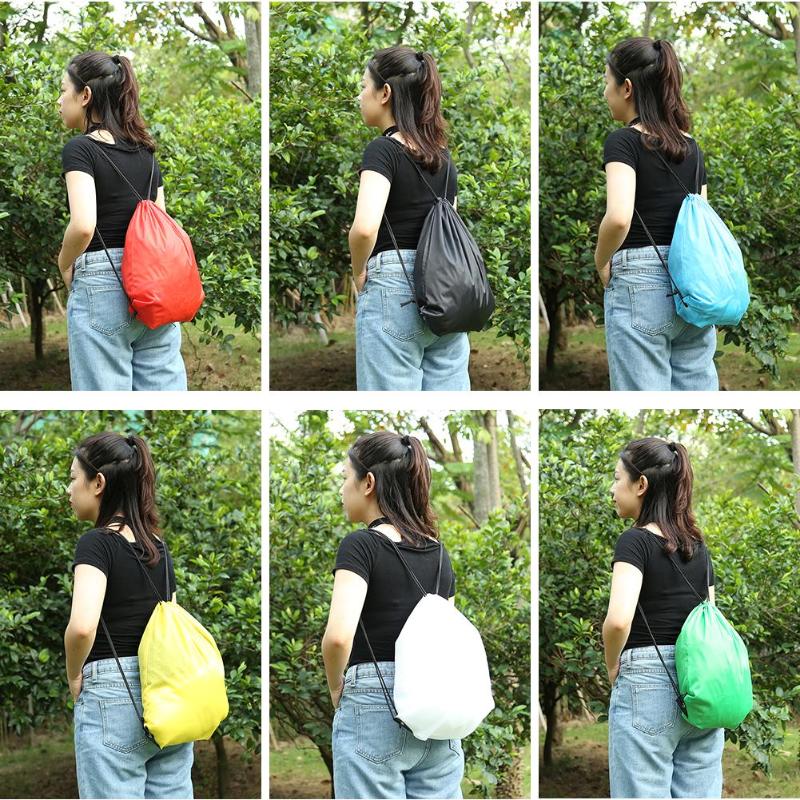1PC Waterproof Outdoor Beach Swimming Sports Drawstring Backpack Organizer Gym Storage Bag For Shoes Towel Clothes 42*34CM