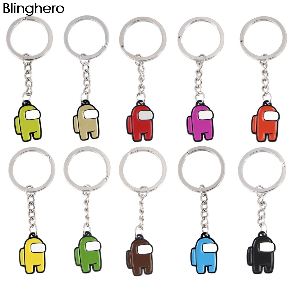 BH1184 Blinghero Games Metalen Sleutelhanger Kleurrijke Sleutelhangers Voor Autosleutels Decoratie Accessoires